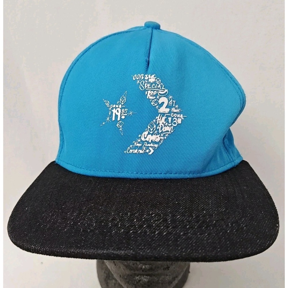 Converse One Star‎ Chevron Snapback Hat Cap Blue black Adjustable Adult Men's